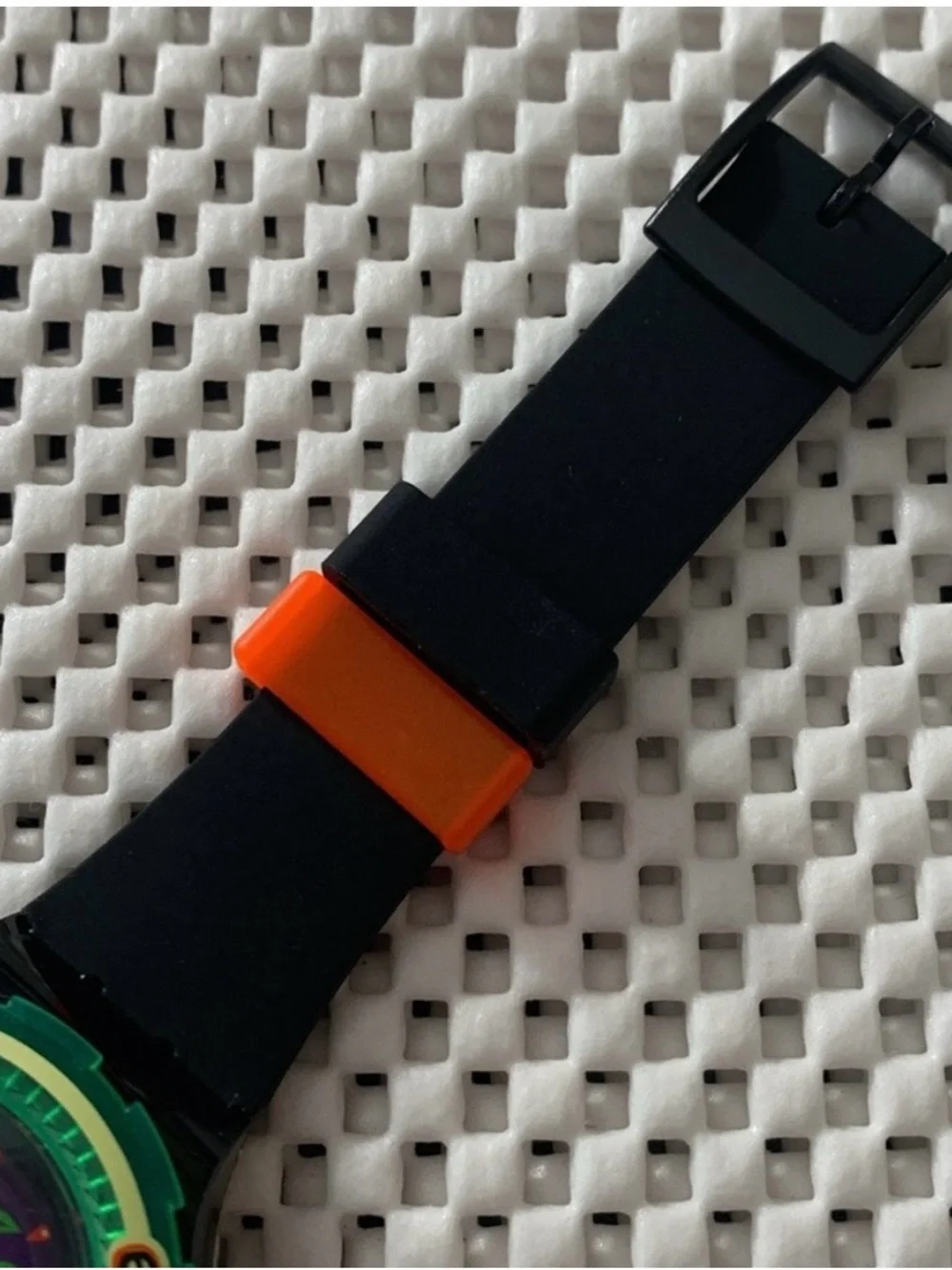 Fun Green and Black Swatch Watch, scuba watch, waterproof